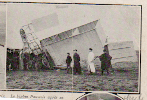 Photo du crash du biplan